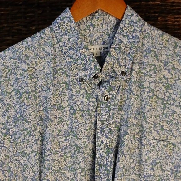 Slate & Stone Long Sleeve Floral Shirt Large - Picture 2 of 2